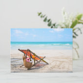 Carte De Remerciements Plages tropicales | Chaise de plage sur le sable (Debout devant)