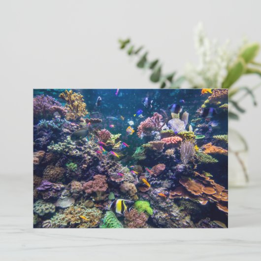 Carte De Remerciements Plages tropicales | Corail sous-marin Reef (Debout devant)