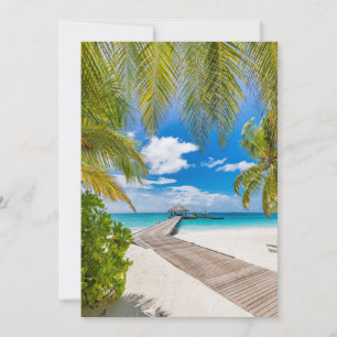 Carte De Remerciements Plages tropicales   Jetty en bois des Maldives