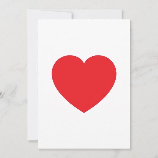 Carte De Remerciements Plain Modern White Red Love Heart Graphic (Devant)