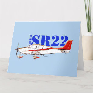 Carte De Remerciements Plan Cirrus SR22 stylisé avec typographie audacieu