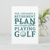 Carte De Remerciements Plan de retraite Golf (Debout devant)