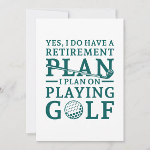 Carte De Remerciements Plan de retraite Golf