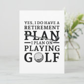 Carte De Remerciements Plan de retraite Golf (Debout devant)