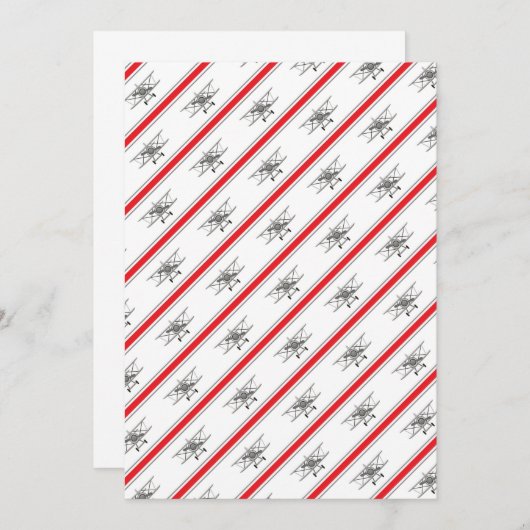 Carte De Remerciements Plan gris Red Lines Avions Avions Avion Avion Pilo (Devant / Derrière)