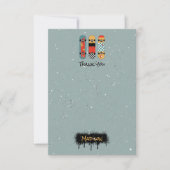 Carte De Remerciements Planche à roulettes rétro bleu cool nom personnali (Devant)