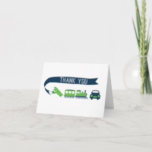 Carte De Remerciements Planes Trains and Automobiles Thank You Card