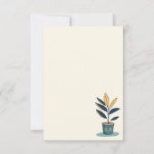 Carte De Remerciements Plante de la maison, initiales monographiques (Devant)