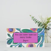 Carte De Remerciements Plante du désert bleu fou, abstrait, marque de liv (Debout devant)