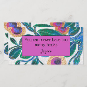 Carte De Remerciements Plante du désert bleu fou, abstrait, marque de liv