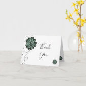 Carte de remerciements Plante Succulent (Fleur jaune)