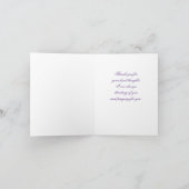 Carte De Remerciements PLANTE VERT violet (Intérieur)