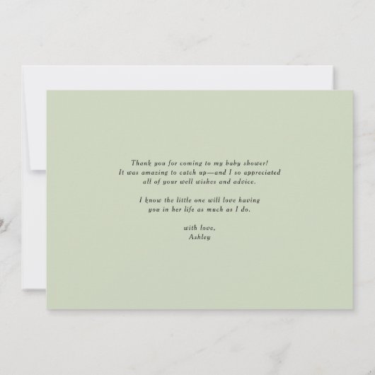 Carte De Remerciements Plantes en pot aquarelles bohèmes pour Baby Shower (Dos)