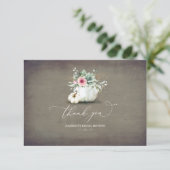 Carte De Remerciements Plantes grasses citrouilles Baby Shower de mariage (Debout devant)