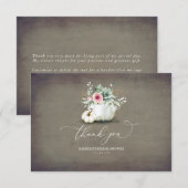 Carte De Remerciements Plantes grasses citrouilles Baby Shower de mariage (Devant / Derrière)