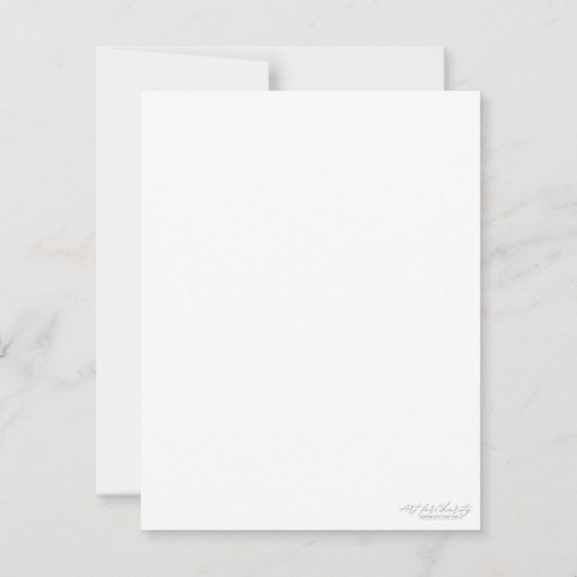 Carte de remerciements plat (Dos)