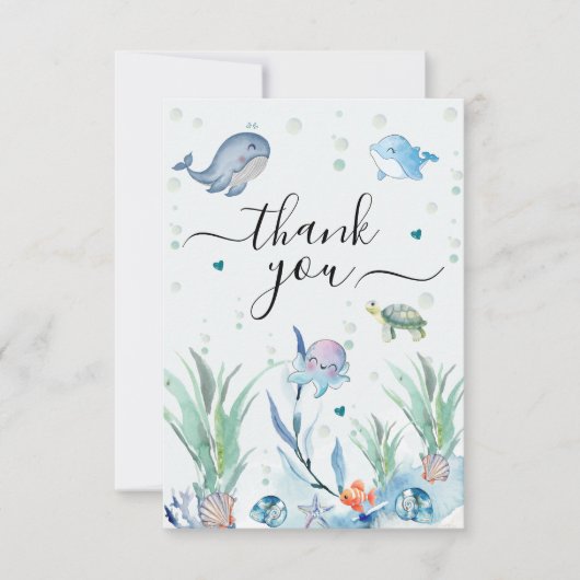 Carte de remerciements plat (Devant)