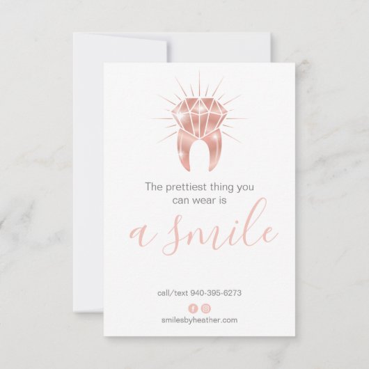 Carte de remerciements plat (Dos)