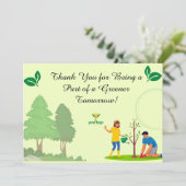 Carte de remerciements plat (Debout devant)