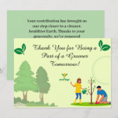 Carte de remerciements plat (Devant / Derrière)
