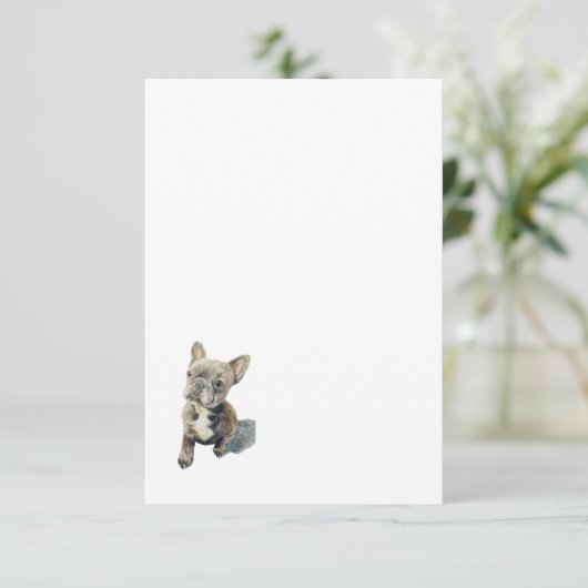 Carte de remerciements plat (Debout devant)