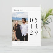 Carte de remerciements plat (Debout devant)