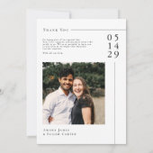 Carte de remerciements plat (Dos)