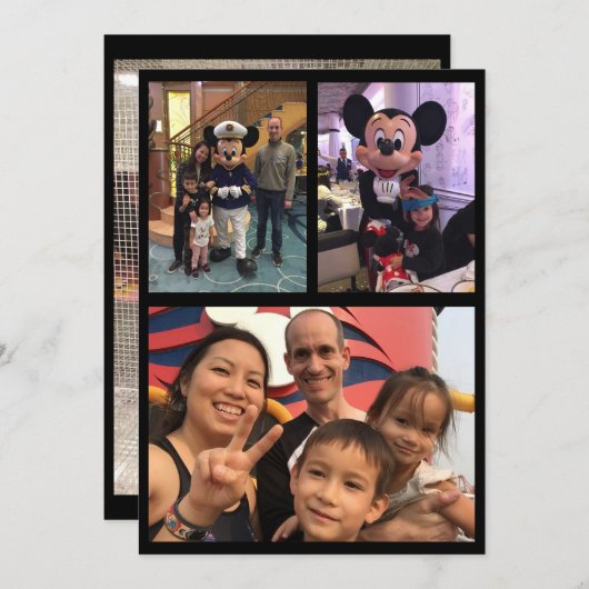 Carte de remerciements plat (Devant / Derrière)