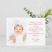 Carte de remerciements plat (Debout devant)