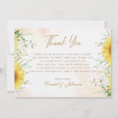 Carte de remerciements plat (Dos)