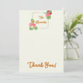 Carte de remerciements plat (Debout devant)