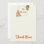 Carte de remerciements plat (Devant / Derrière)