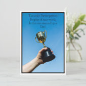 Carte de remerciements plat (Debout devant)