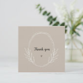 Carte de remerciements plat (Debout devant)
