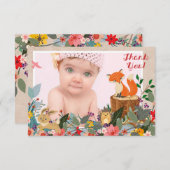 Carte de remerciements plat (Devant / Derrière)