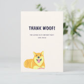 Carte de remerciements plat (Debout devant)