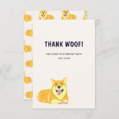 Carte de remerciements plat (Devant / Derrière)