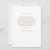 Carte de remerciements plat (Dos)