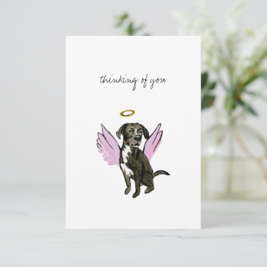 Carte de remerciements plat (Debout devant)