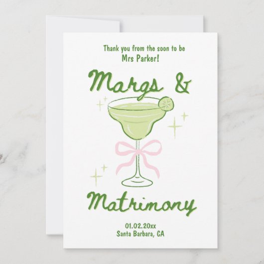 Carte de remerciements plat (Devant)