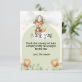 Carte de remerciements plat (Debout devant)