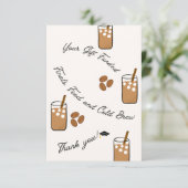 Carte de remerciements plat (Debout devant)