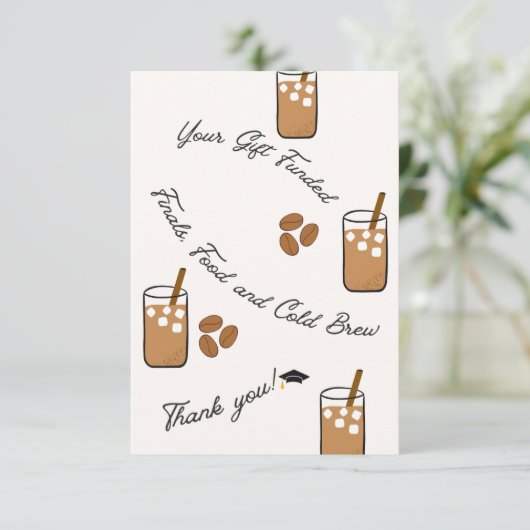 Carte de remerciements plat (Debout devant)