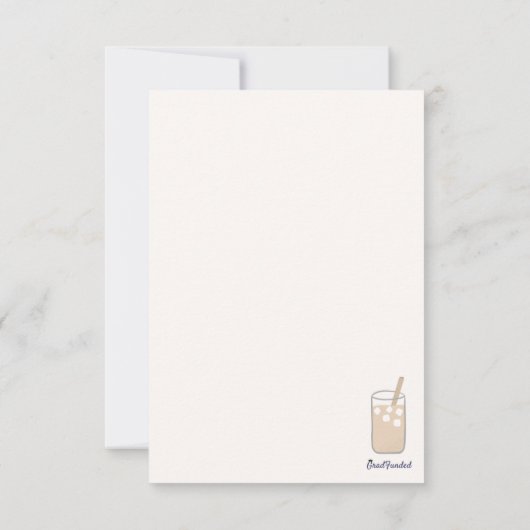 Carte de remerciements plat (Dos)