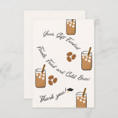 Carte de remerciements plat (Devant / Derrière)