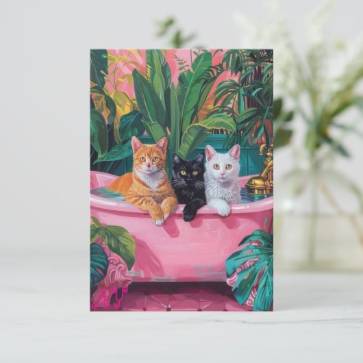 Carte de remerciements plat (Debout devant)