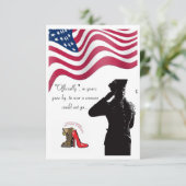 Carte de remerciements plat (Debout devant)