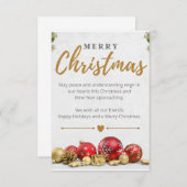 Carte de remerciements plat (Devant / Derrière)