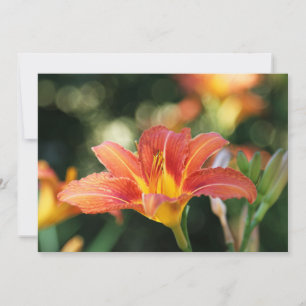 Carte de remerciements plat à fleurs diurnes