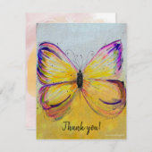 Carte de remerciements plat à papillon lunaire (Devant / Derrière)